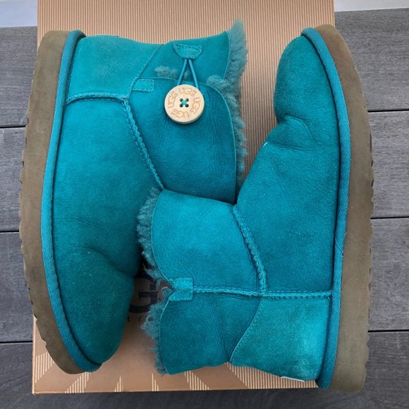 UGG Shoes - Mini Bailey Button Teal Aqua